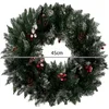 Image de Ruhhy Besneeuwde Kerstkrans - 45 cm - Sfeervolle Deur- en Wanddecoratie