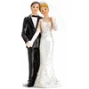 Image de Partydeco trouwfiguurtje - 13 cm - caketopper bruidspaar - klassiek - Bruidstaart figuren