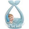 Image de PARTYDECO - Beeldje kleine jongen in blauwe sjaal 11 cm voor doop