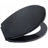 Image de Bisk Iris - Toiletbril - 44,5x36 cm - Zwart - Ovaal - Polipropyleen