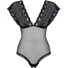 Image de Obsessive Body met Mouwtjes - Erotische Body - Maat S/M - Zwart