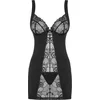 Image de Obsessive Heartina Chemise met String - Erotische jurk - Maat S/M - Zwart