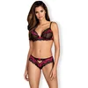 Image de Obsessive Tulia BH & String 2 st. Set - Erotische Lingerieset - Maat L/XL - Roze