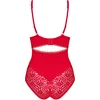 Image de Obsessive Jolierose Open Kruis Teddy - Erotische Body - Maat S/M - Rood