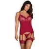 Image de Obsessive Rosalyne Korset & String - Erotisch Korset - Maat S/M - Rood