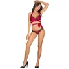 Image de Obsessive Sensuelia 2-Delige Lingerie Set Met Wikkeltop - Rood