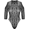 Image de Obsessive Transparante Cold Shoulder Body - Zebraprint