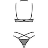 Image de Obsessive - Donarella Crotchless 3 Piece Lingerie set - XS/S - Zwart