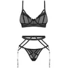 Image de Obsessive   Euridia Lingerie Set 3-pcs   Zwart