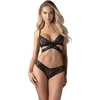 Image de Obsessive - Blomentis 2 Piece Set Lingerie set - XS/S - Zwart