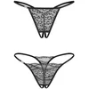Image de Obsessive   Bianca 2-Pack Crotchless String   Zwart