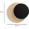 Image de Emibig Kalmar wit met hout muurlamp cirkel 1x G9 - Perfecte verlichting voor elke ruimte