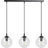 Image de Emibig Billund elegante zwarte hanglamp triple met transparante bol 14 cm voor lamp E14 - Perfect voor een sfeervolle inrichting