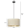 Image de Emibig Jammerbugt hanglamp beige rond E27 - Perfecte verlichting voor elke ruimte