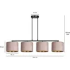 Image de Emibig Norddjurs mooie brede hanglamp roze rond 4x E27 - Perfecte verlichting voor elke ruimte