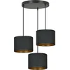 Image de Emibig Middelfart 3 lamps hanglamp zwart rond kappen 3x E27 - Perfect voor een strak interieur