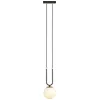 Image de Emibig Aarhus 1 lamp E14 hanglamp zwart en opaal 15 cm diameter - Perfect voor moderne interieurs