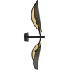 Image de Emibig Skanderborg wandlamp zwart en goud vallende bladen 2x E14 - Perfect voor een stijlvolle sfeer in uw interieur