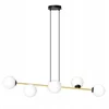 Image de Emibig Gravity Hanglamp 6xE14 Zwart/Goud Opaal Glas