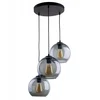 Image de TK Lighting CUBUS hanglamp 3 rookglazen bollen