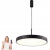 Image de Moderne LED-plafondlamp Zwart 35cm - Dimbare kleuren met afstandsbediening