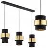 Image de TK Lighting Calisto Hanglamp Zwart Goud E27 3 lichtpunten