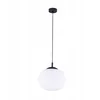 Image de VIBE Hanglamp Glas Wit 35cm E27 Zwart Metaal