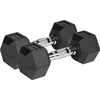 Image de Rebel Active Serie - Gietijzeren Rubberen Hexagon Hantels - 2x7kg - Zeshoekige Vorm - Veiligheid en Stabiliteit