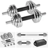 Image de Verstelbare Chromen Halterset 15kg met Halterstang en Koffer