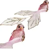 Image de Inspiruj - Feestdecoratie - Roze Pauw - Cekins en Glitters - 26 cm
