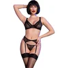 Image de CHILIROSE - CR 4692 SET VIER STUKS ZWART XL | LINGERIE | SEXY LINGERIE | LINGERIESET | EROTISCHE LINGERIESET