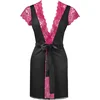 Image de Livco Corsetti Fashion - Kumiko Lc 90428 Dressing Gown + Panty Black L/Xl