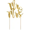 Image de Taarttopper Mr & Mrs Goud 25,5cm