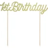 Image de PartyDeco - Cake topper 1st Birthday Goud
