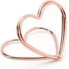 Image de Plaatskaart houder Rose gold hartjes