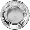 Image de Zilverkleurige gebaksbordjes 6 stuks - Party Deco - Kartonnen wegwerp gebaksbordjes 18cm zilver
