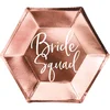 Image de PARTYDECO - 6 Bride Squad roségouden bordjes 23 cm