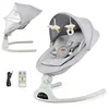 Image de Kinderkraft TULSY   Elektrische wipstoel en ligstoeltje voor baby's   5 schommelniveaus   Muziekfunctie   Inklapbare kap met klamboe   Lichtgewicht   Grijs