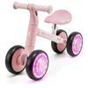 Image de Kinderkraft CUTIE FLASH 3-Wiel Loopfiets - Voor 12 tot 36 Maanden - Verstelbaar Eco-leer Zadel, LED RGB Wielen, Stuurbegrenzer - Roze