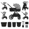 Image de Kinderkraft NEA 2 2-in-1 Kinderwagen   Reiswieg & Wandelzitje   Tot 22 kg   Lichtgewicht & Wendbaar   Lunar Black