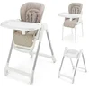 Image de TULO 3-in-1 Meegroei Kinderstoel - Voor 6 Maanden tot 25 kg - Verstelbare Hoogte, Rugleuning en Voetsteun - Afneembare Tafel en 5-Puntsgordel - Beige