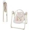 Image de Kinderkraft SWINGEE Wipstoel & Babyschommel   Elektrisch 2-in-1   5 Snelheden, 8 Melodieën, Timer   Opvouwbaar & Lichtgewicht 3,7 kg   2 Zitposities   Beige