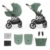 Image de Kinderkraft PRIME 3 Kinderwagen - grote 8 en 12 inch wielen verstelbare duwbeugel 3 standen boodschappenmand - Grijs