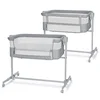 Image de Kinderkraft NESTEE UP 2 - Bijzetbed - Co-sleeper - 2w1 - Aanschuifwieg voor Baby - In Hoogte Verstelbaar Babybed - met Matras - Lichtgrijs