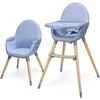 Image de Kinderkraft FINI 2 Kinderstoel 2 in 1   Kunstlederen Bekleding   Verstelbare Tray   Omzetbaar naar Speelfauteuil   Voor 6 Maanden 5 Jaar   Nordic Breeze