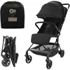 Image de Kinderkraft NEBO Buggy - tot 22 kg eenhandig inklappen zelfstaand compact ontwerp 5-puntsgordel schouderriem transporttas - Zwart