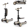 Image de Kinderkraft HALLEY 2 2-in-1 Loopfiets en Driewieler Step - Voor Kinderen van 1-5 Jaar, Max 50 kg - Verstelbaar Zadel en Stuur, Opvouwbaar, LED Wielen - Wit