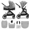 Image de Kinderkraft VESTO 2   2-in-1 kinderwagen   Reiswieg EN1466 draagbaar   Memory buttons 1-hand wissel   tot 22 kg   Grijs