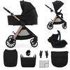 Image de Kinderkraft VESTO 2   3-in-1 kinderwagen   MINK PRO 2 autostoel + adapters   Omkeerbare zitting   Reiswieg EN1466   Zwart