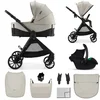 Image de Kinderkraft VESTO 2   3-in-1 kinderwagen   Accessoireset + adapters   Reiswieg 3-zone ventilatie   Omkeerbare zitting   Beige